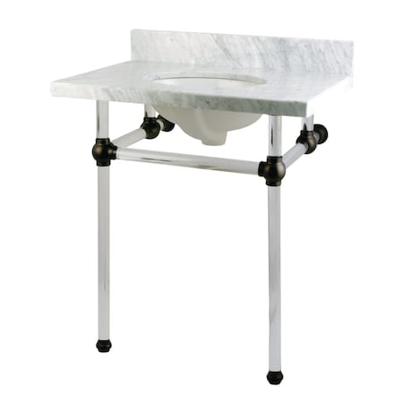 Fauceture 30X22 Marble Vanity Top W/ Acrylic Feet Combo, Marble/Bronze KVPB30MA5